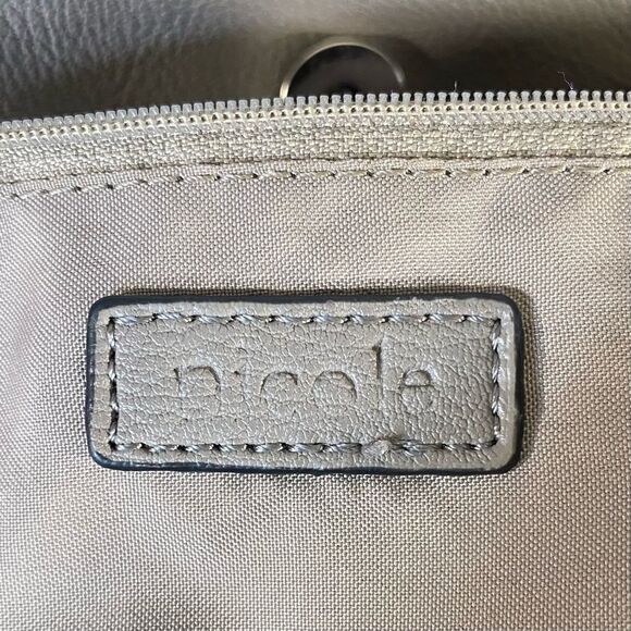 Nicole Miller Slouchy Shoulder Bag Casual Soft Sided Dual handle Silver Accents - Picture 13 of 16